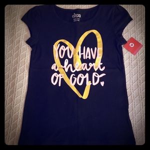 NWT Circo Girls Black Graphic Tshirt size M7/8